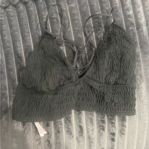 PINK Victoria's Secret Black Textured Bralette